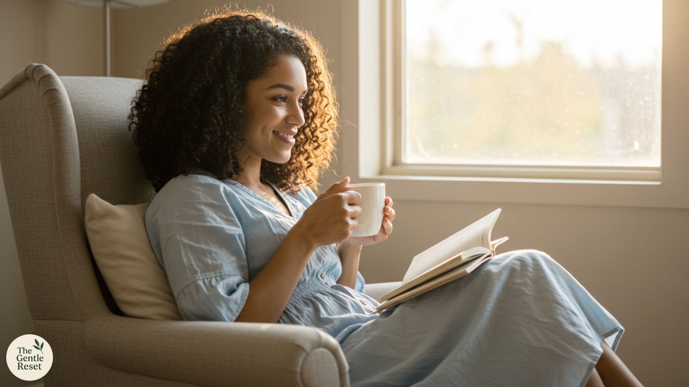 Calm morning wellness routine